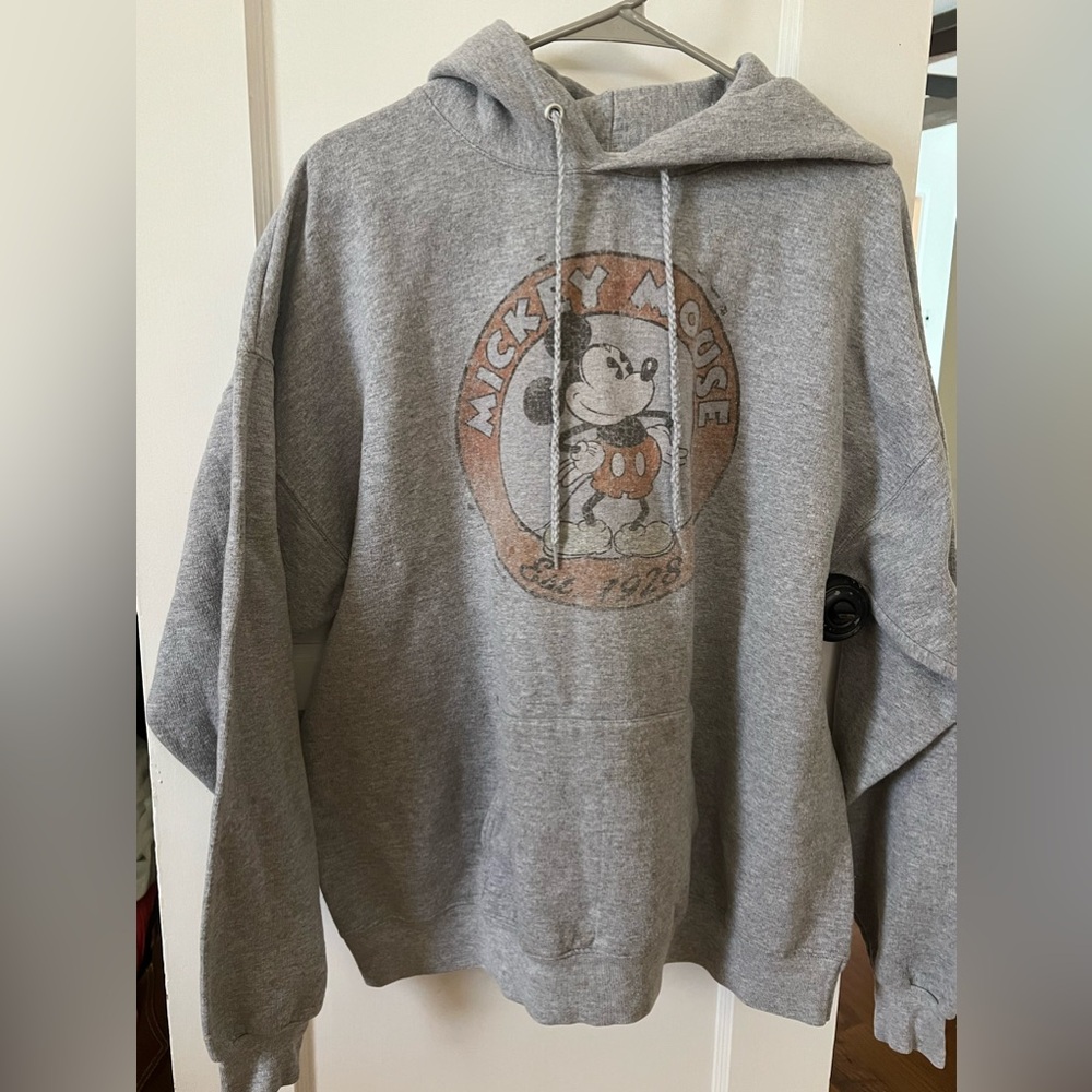 Gray Mickey Mouse Hoodie